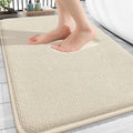 OLANLY Thick Memory Foam Bath Mat Rug 30x20, Extra Soft Absorbent Bathroom Rug, Quick Dry Bath Mats, Non-Slip, Machine Washable Carpet for Bathroom, Tub and Shower, Home Decor Accessories, Sand