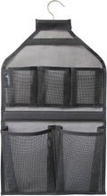 MISSLO Bathroom Shower Organizer Mesh Hanging Shower Caddy with Rotatable Hanger (Black)