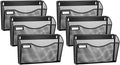 samstar 6 Pack Mesh Wall Mounted File Holder Metal Wall File Pocket Mail Organizer for Office/Home(with Label Panel)
