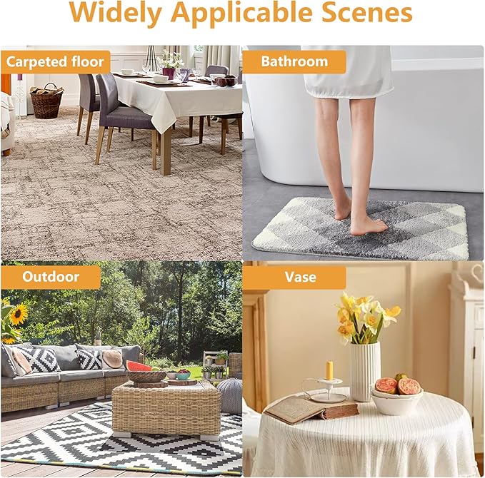 Rug Carpet Gripper Keep Rug in Place on Carpet, Non Slip Rug Pads Grippers for Hardwood Floors and Tiles 12 PCS