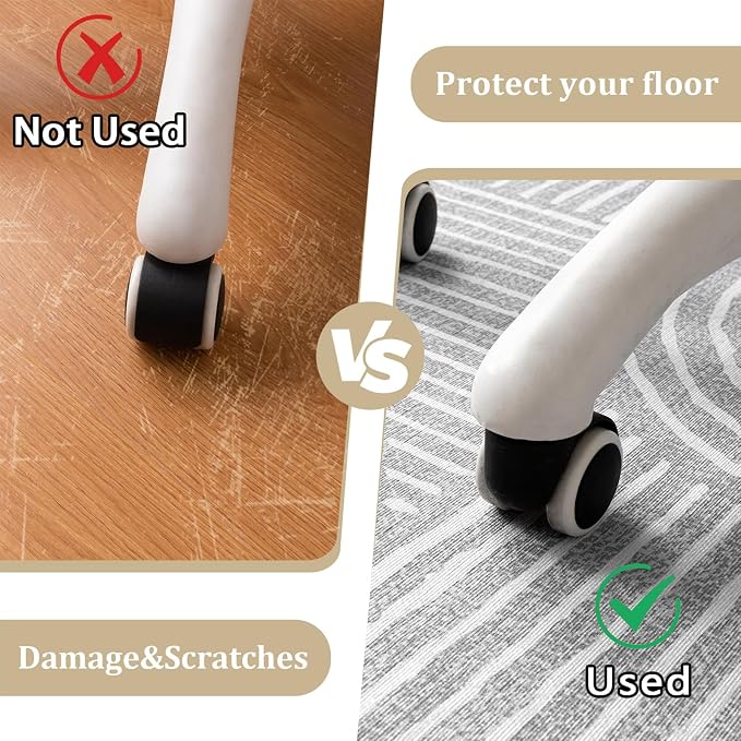 Office Chair Mat for Hardwood Floor, 72"x48" Easy Glide Computer Desk Mat Protector for Rolling Chair Under Desk Rug Nonslip Backing, Machine Wash, (Modern)