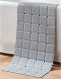Webos Non-Slip Bath Mat for Tub & Shower：Silicone Foldable Bathtub Mat with Strong Suction Cups, Quick Drain Holes, Machine Washable Extra Large Bathroom Mats 35.8" x 17.7", Grey
