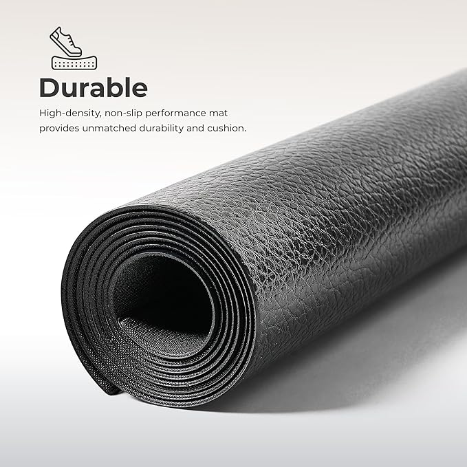 Sunny Health & Fitness Equipment Mat – Multiple Size Options – Non-Slip Floor Protection Pad for Treadmill, Bike, Elliptical, Yoga or Standing Desk and other Exercise Equipment