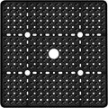 Large Square Shower Mat 27 x 27 Inch Black, Non Slip Shower Bathtub Mats for Inside Shower With Big Suction Cups Drain Holes, Anti Slip Bathroom Floor Shower Stall Mats, Easy Clean, BPA-Free