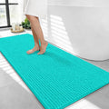 OLANLY Thick Bathroom Runner Rugs 44x24, Extra Soft Absorbent Chenille Bath Rugs, Rubber Backing, Machine Wash Dry, Long Bath Mats for Bathroom Floor, Tub and Shower, Home Decor Accessories, Teal
