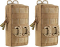 FRTKK 2 Pack Molle Pouches - Tactical Compact Water-Resistant EDC Pouch Bag Small Utility Pouch