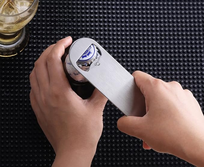 New Star Foodservice 533401 Stainless Steel Flat Bottle Opener, 7-Inch