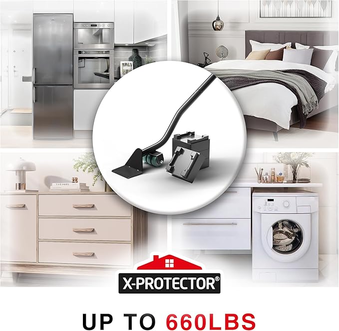 X-Protector Furniture Lifter Tool - Premium Furniture Jack Lifting Tool to Lift Furniture Easily - Appliance Lifter with 4.3" Adjustable Height - Ideal Jack to Lift Furniture Easily with No Effort
