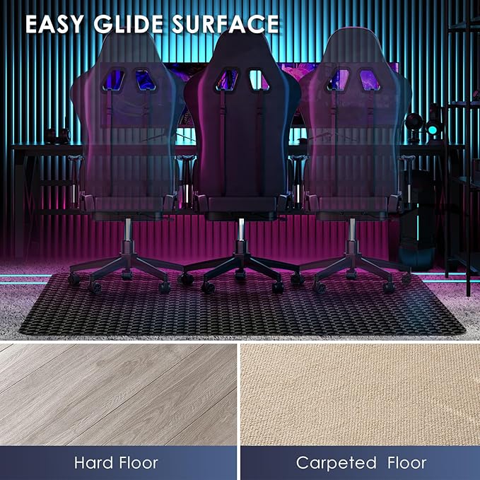 Vicwe Office Chair Mat for Carpet, 72" x 46"Anti-Slip Waterproof Floor Protector Desk Chair Mat for Rolling Chairs, Heavy Duty Chair Mat with Studs,Easy Glide Floor Mat for Home,Gaming