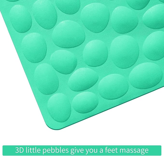 Non-Slip Bathtub Mat OTHWAY Soft Rubber Bathroom Bathmat with Strong Suction Cups (Fruit Green, 16x40 inch)