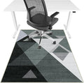 Office Chair Mat for Hardwood Floor & Tile Floor,36"X 48" Heavy Duty Desk Chair Mat for Hard Floors, Under Desk Rug for Rolling Computer Chair,Anti Slip,Low Pile Carpet Protector-Triangle