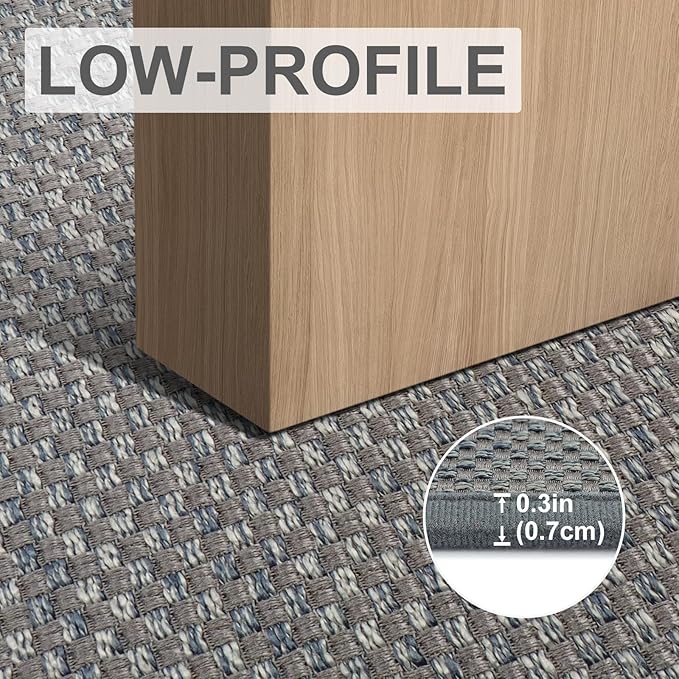 LEKEEPGO Door Mat 32"x47", Non Slip Door Mat Indoor Entrance, Rubber Backing Front Indoor Door mats Washable Absorbent Low-Profile Entryway Entry Resist Dirt Inside Door Mats, Light Grey