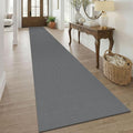 KOZYFLY 3x20 Runners Rugs for Hallway, Extra Long Washable Runner Rug, Non Slip Rubber Backed Kitchen Runner, Cotton Entryway Rug, Floor Carpet for Entry, Aisle, Hall, Grey/Dark Grey