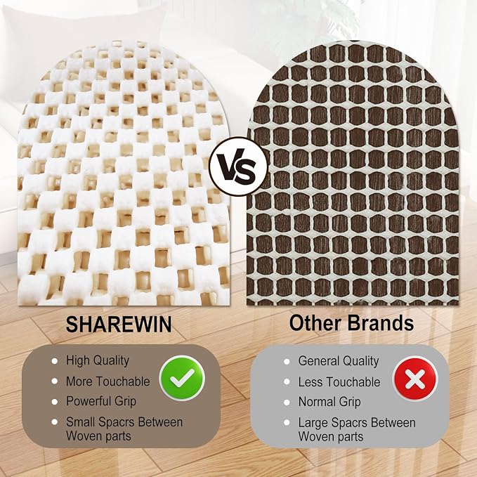 Carpet Padding, 9 * 12FT Rug Pads Hardwood Floors, Rug Pad for Any Hard Surface Floors Keep Your Rugs Safe and in Place, Thickened 15mm