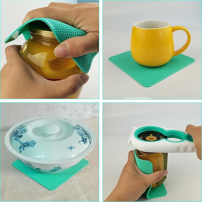 Jar Opener for Weak Hands, 5 in 1 Bottle Opener for Seniors with arthritis | Multifunction Lid Opener, Adjustable, Non-slip, Effortlessly Open Jars Bottles and Ring Pull Cans,Included Rubber Gripper Pad