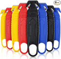 Therwen 8 Pcs Safety Box Cutter Knife of Stainless Steel Concealed Blade Package Opener with Tape Splitter for Carton Cardboard Wrap Letter Work Bag Straps Film Utility Tool (Multicolor)