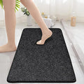 godehone Shower Mats Non Slip Without Suction Cups, PVC Loofah Bathroom Mats, Loofah Mats for Shower and Bathroom, Quick Drying, 15.7× 36 Inch, Black