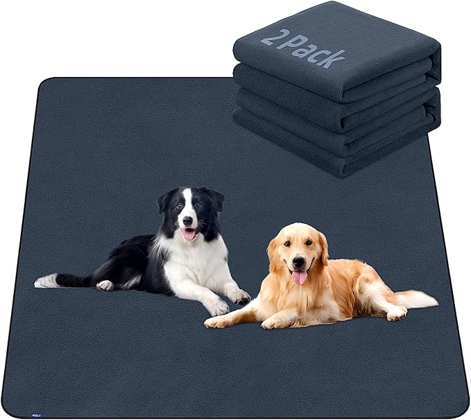 Washable Dog Pee Pads Extra Large 48"x48" – 2 Pack Super Absorbent, Quick-Dry Non-Slip Reusable Puppy Pads for Playpen, Crate & Floor, Pet Training Mats for Housebreaking & Incontinence
