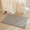 TYUU Waffle Bath Mat, Boho Bathroom Rugs Non Slip Washable Super Absorbent Quick Dry Bath Mat Farmhouse Bathroom Decor, 36"x24" Light Grey