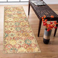 Lahome Moroccan Trellis Washable Runner Rug, 2x6 Kitchen Runners for Hallways 6 Feet Non Slip, Vintage Laundry Room Rug Ultra-Thin Carpet for Bathroom Bedroom Entryway Elise, Red/Orange
