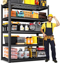 78" Hx46 W Heavy Duty Garage Shelving, 5-Tier Adjustable All Metal Wire Storage Rack, Utility Shelf for Garage, Warehouse, Basement, Pantry & Workshop, 78" H x 46" W x 20" D