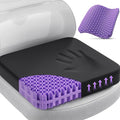 TushGuard Gel Seat Cushion for Long Sitting, Enlarged & Thickened Patent Design, Breathable Cooling for Office Chair, Soft Car Seat Cushion for Wheelchair (2.2" Thick, Black)