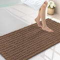 Smiry Bathroom Rugs Mat 47x24, Extra Soft Absorbent Chenille Bath Rugs, Non Slip Rubber Backing Machine Washable Quick Dry Bath Mats for Bathroom Floor, Tub, Shower, Home Decor Accessories, Mocha
