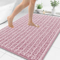 Smiry Bathroom Rugs Mat 48x32, Extra Soft Absorbent Chenille Bath Rugs, Non Slip Rubber Backing Machine Washable Quick Dry Bath Mats for Bathroom Floor, Tub, Shower, Home Decor Accessories, Dusty Rose