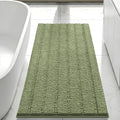 Bcoimo Large Bathroom Rug, Chenille Bath Mat with High Low Pile Design, Soft Absorbent Non Slip Bath Rug, Machine Washable Quick Dry Mat for Shower, Tub, Sink and Vanity