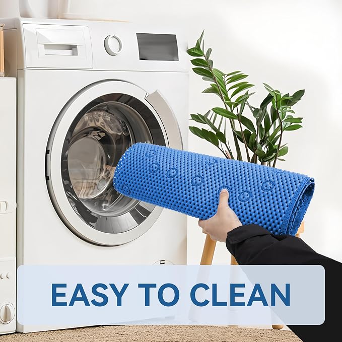 Bathtub Mat Non Slip, Soft Foam Bath Mat for Tub, Bathtub Mat with Drain Holes, Suction Cups Shower Mat (Royal Blue, 36''X17'')