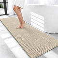 OLANLY Thick Bathroom Runner Rugs 59x20, Extra Soft Absorbent Chenille Bath Rugs, Rubber Backing, Machine Wash Dry, Long Bath Mats for Bathroom Floor, Tub and Shower, Home Decor Accessories, Sand