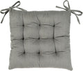 HLOVME Corduroy Chair Cushion with Ties Ultra Soft Warm Floor Cushion for Kids Reading Nook Comfortable Square Seat Cushion for Adult 15.7”x15.7”, Grey
