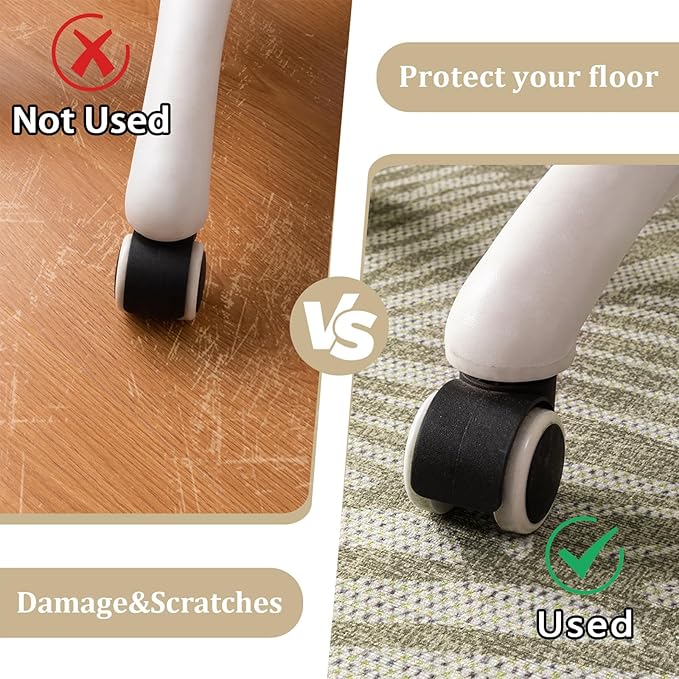 Office Chair Mat for Hardwood Floor, 48"x36" Easy Glide Computer Desk Mat Protector for Rolling Chair Under Desk Rug Nonslip Backing, Machine Wash (Modern)