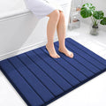 OLANLY Memory Foam Bath Mat 40x32, Super Soft Absorbent Bathroom Rugs, Quick Dry, Machine Washable Shower Floor Rugs, Bathmat Carpet, Bathroom Home Decor Accessories, Twilight Sapphire
