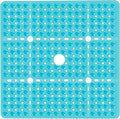 Large Square Shower Mat 27 x 27 Inch Clear Green, Non Slip Shower Bathtub Mats for Inside Shower with Big Suction Cups Drain Holes, Anti Slip Bathroom Floor Stall Mats, Easy Clean, BPA-Free