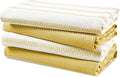 LANE LINEN Kitchen Towels Set - Pack of 4 Cotton Dish Towels for Drying Dishes, 18”x 28”, Absorbent Tea Towels, Quick Drying Kitchen Towel Set - Lemon Yellow