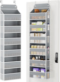 Yecaye Over Door Organizer, 60 lbs Load Capacity, Metal Hanging Storage with 6 Shelves for Toys, Bathroom, Nursery, Dorm Room, Grey,1Pc