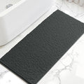 SUBRTEX Bathroom Rugs, 24" x 55" Chenille Bath Rug Soft Short Plush Bath Mat Soft Shower Mat Water Absorbent Shower Mat Quick Dry Machine Washable, Gray