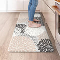 KIMODE Padded Anti Fatigue Floor Mat, Comfort Waterproof Standing Kitchen Mats, Boho Dahlia Kitchen Rugs and Mats Under Desk, 20" x 39" Non Slip Ergonomic Mat Front Sink