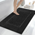 anllugs Bathroom Rugs 30" x 46", Non-Slip Extra Soft Absorbent Bath Rugs, Machine Washable Quick Dry Bath Mats for Bathroom Floor, Shower, Bathtub and Sink, Black
