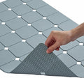Bathtub Mat Non Slip Silicone Soft Odorless Bath Mat No Suction Cups for Refinished,Textured and Reglazed Tub Shower Mats Non-Slip 18 X 28Inch Grey