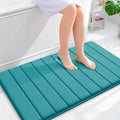 OLANLY Memory Foam Bath Mat 40x24, Super Soft Absorbent Bathroom Rugs, Quick Dry, Machine Washable Shower Floor Rugs, Bathmat Carpet, Bathroom Home Decor Accessories, Deep Lake