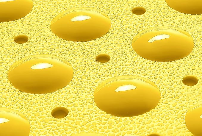 Extra-Long Non-Slip Bathtub & Shower Mat 39”x16” (Smooth/Non-Textured Tubs Only) Safe, Clean, Machine-Washable, Superior Grip&Drainage, Vinyl, Opaque Yellow