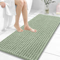 OLANLY Long Bathroom Rugs Runner 47x20, Thick Soft and Absorbent Chenille Bath Mat, Non-Slip, Machine Washable Quick Dry Bath Rugs for Tub Shower Floor, Home Decor Accessories, Sage Green