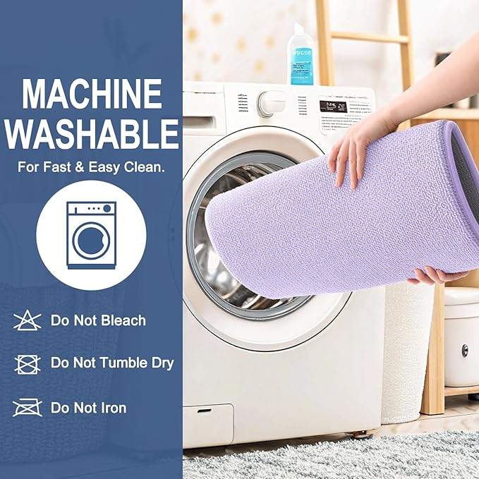 OLANLY Thick Memory Foam Small Bathroom Rugs 24x16, Extra Soft Absorbent Bath Rug, Quick Dry Bath Mats, Non-Slip, Machine Washable Carpet for Bathroom, Tub and Shower, Home Decor Accessories, Lavender