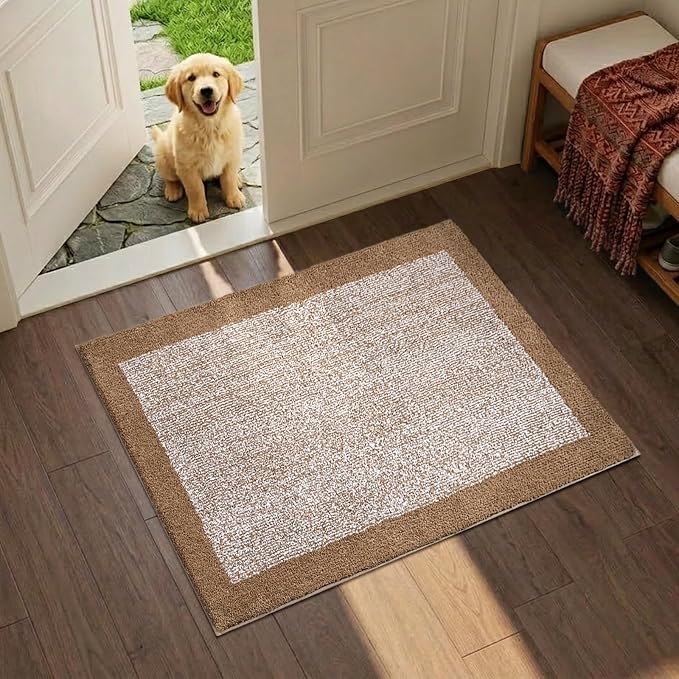 Bathroom Rugs 24x17 Non Slip Washable, Coffee Bath Mat for Bathroom Floor Tub, Soft Absorbent Quick Dry Mats for Shower, Bathtub,Home Decor