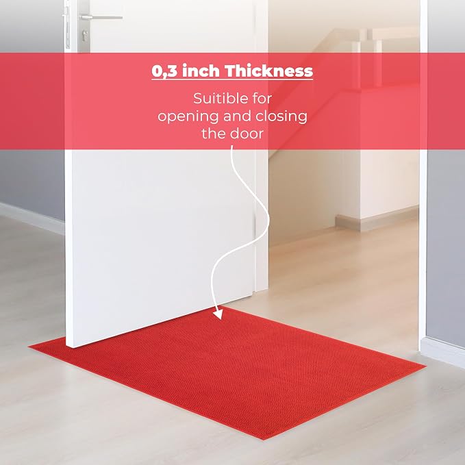 Cotton Paradise 100% Cotton Turkish Bathmat Rug, Soft Absorbent Quick Dry Non Slip, 20x34 Bathmat Rug, Red