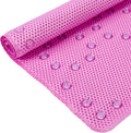 Bathtub Mat Non Slip 36” X 17” Pink Shower Mat Soft Foam Bath Mats for Bathroom Tub, Bathtub Mat with Drain Holes, Suction Cups, Shower Mat Non Slip