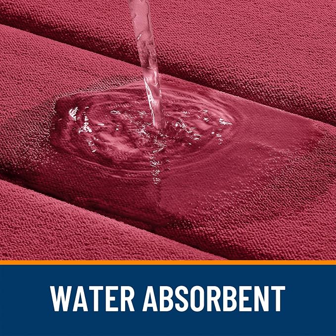 OLANLY Memory Foam Long Bathroom Rugs Runner 44x20, Super Soft Absorbent Bath Mat, Quick Dry, Machine Washable Shower Floor Rugs, Bathmat Carpet, Bathroom Home Decor Accessories, Burgundy