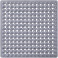 Yimobra Square Shower Floor Mat Non Slip, 21"X21" Machine Washable Bath Tub Mat, Soft on Feet, Bathmat with Drain Holes and Suction Cups, Fast Draining, Grey